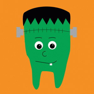 Halloween Candy Tooth Illustration